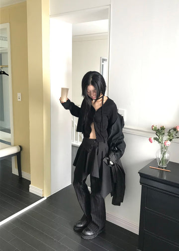 ELLY STRIPE COTTON PANTS